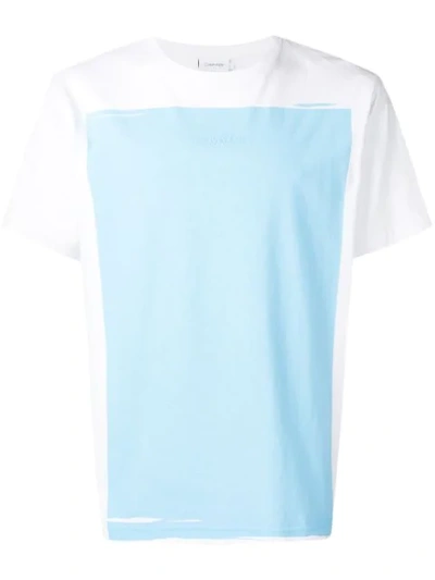 Calvin Klein White And Norse Blue T-shirt