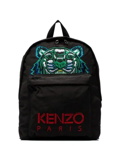 Kenzo Tiger Logo Backpack In Black