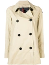 Rrd Short Trench Coat In Neutrals