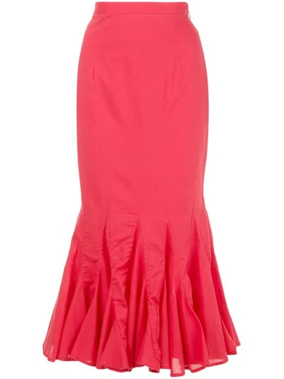 Rhode Sienna Long Skirt In Red