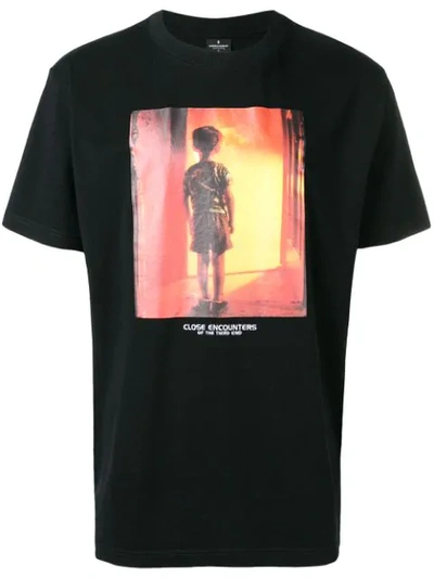 Marcelo Burlon County Of Milan Child Printed Cotton Jersey T-shirt In Black