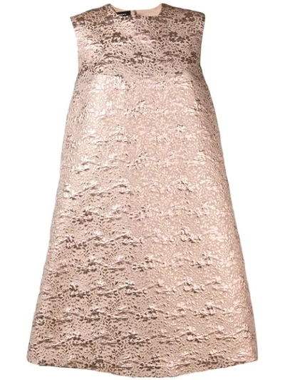 Rochas A-line Jacquard Dress In Neutrals