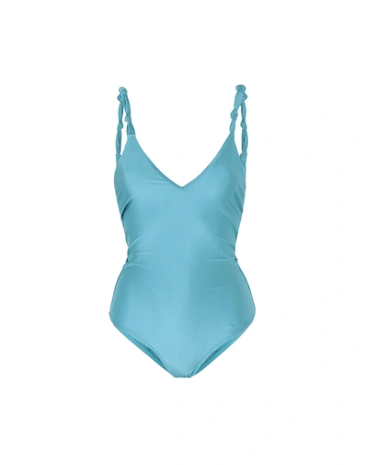 Água De Coco One-piece Swimsuits In Slate Blue