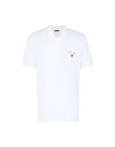 Napapijri Polo Shirts In White