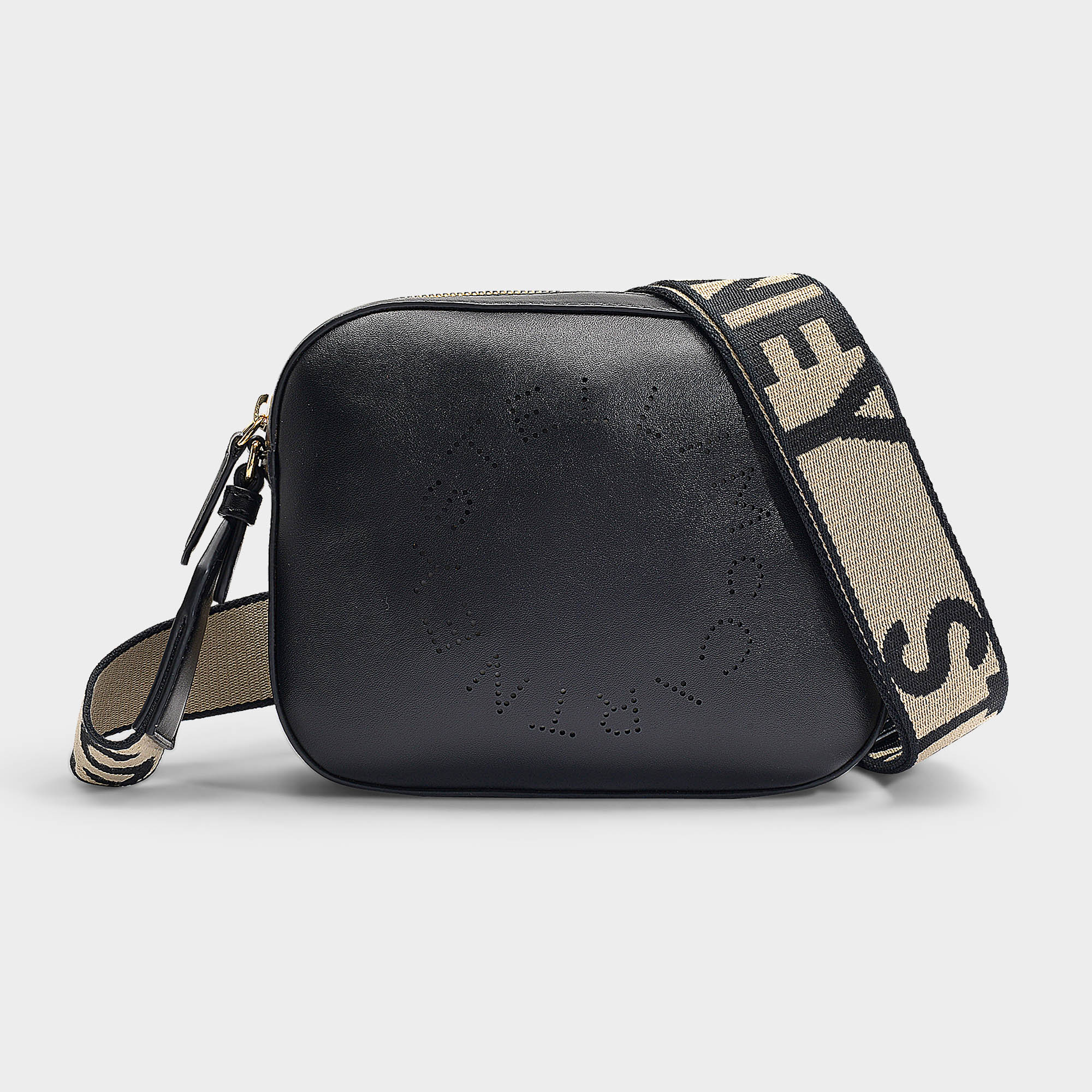 Stella Mccartney Stella Logo Camera Bag In Black Eco Leather ModeSens