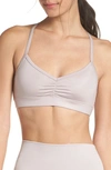 Alo Yoga 'sunny Strappy' Soft Cup Bralette In Lavender Cloud Glossy
