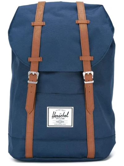 Herschel Supply Co Denim Contrast Strap Backpack In Navy00007