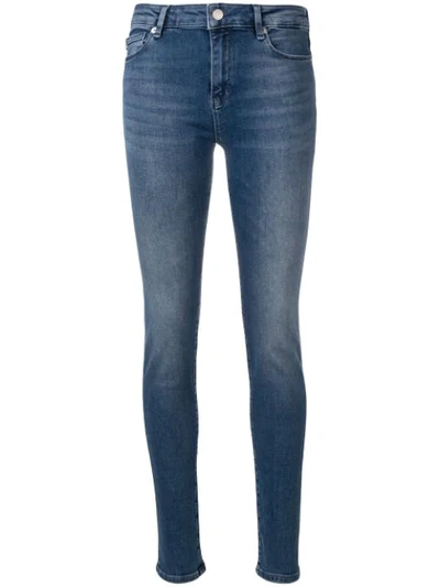 Love Moschino Logo Embellished Skinny Jeans In Blue