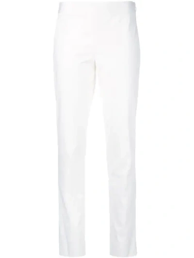 Josie Natori Slim Ankle Trousers In White
