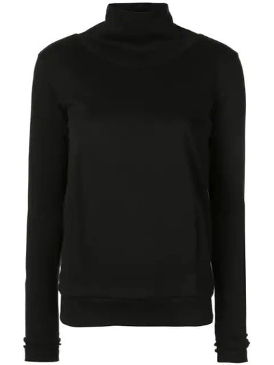 Alo Yoga Funnel Neck Sports Sweatshirt In Black