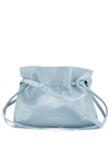 Mansur Gavriel Protea Mini Leather Bucket Bag In Blue