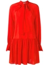 Stella Mccartney Drop Waist Dress In Red