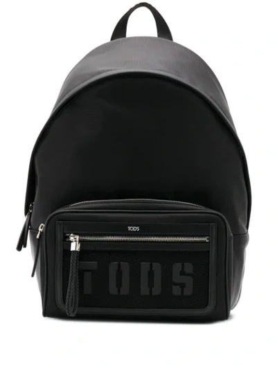 Tod's Logo Backpack In Black