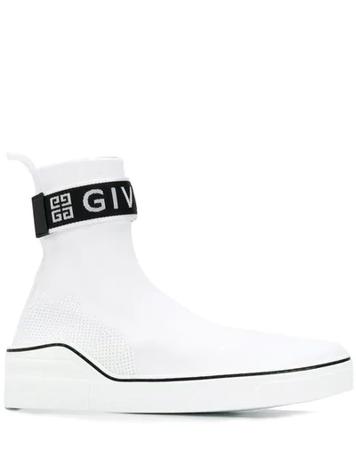 Givenchy Logo High Top Trainers In White