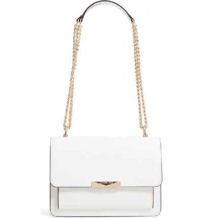 Michael Michael Kors Jade Leather Gusset Shoulder Bag White In