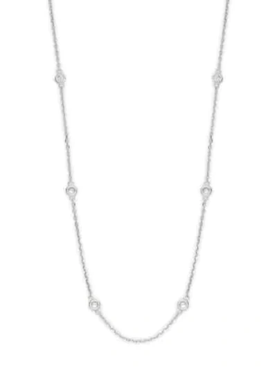 Saks Fifth Avenue Women's 14k White Gold & Diamond Station Necklace