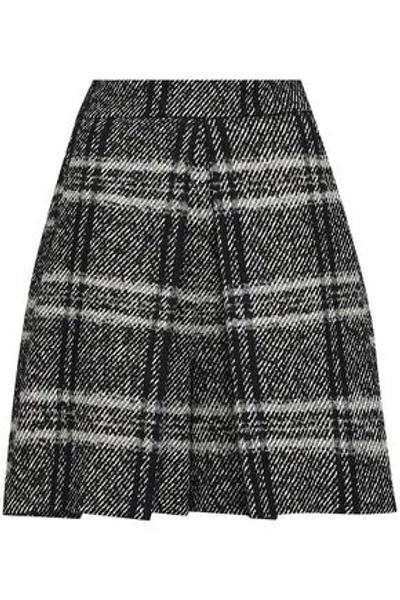 Dolce & Gabbana Woman Checked Tweed Mini Skirt Dark Gray