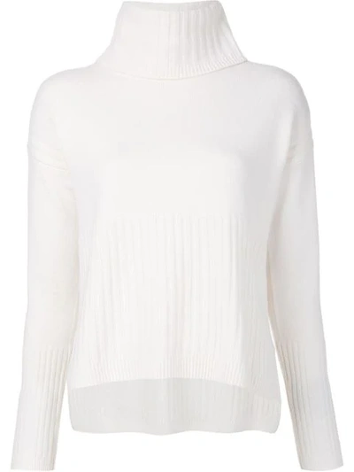 Derek Lam 10 Crosby Bond Turtleneck Jumper In White