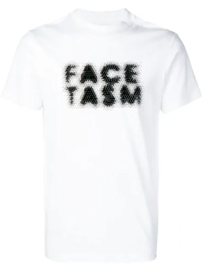 Facetasm Faded Logo Print T-shirt In White