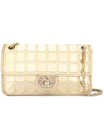 Pre-owned Chanel 2006-2008 Ice Cube Cc Logo Chain Shoulder Bag In Gold