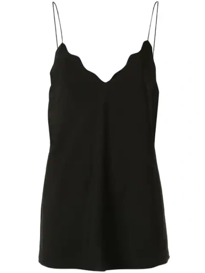 Acler Aviel Scalloped V-neck Cami In Black