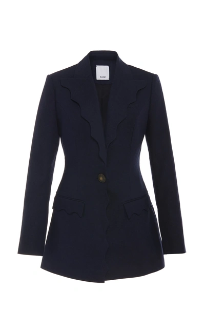 Acler Aslo Scallped Single-button Blazer In Black