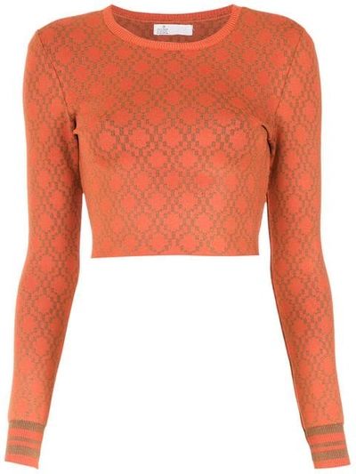 Nk Knitted Cropped Top In Orange