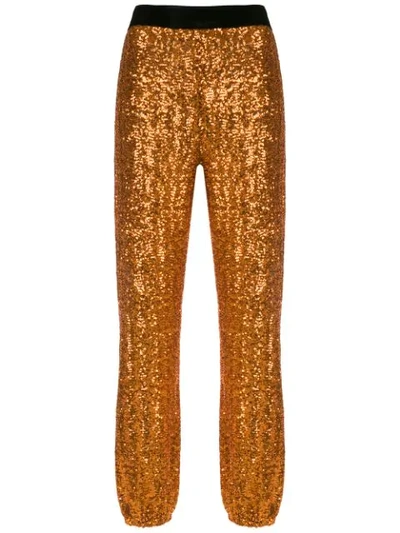 Nk Sequinned Joggers In Gold