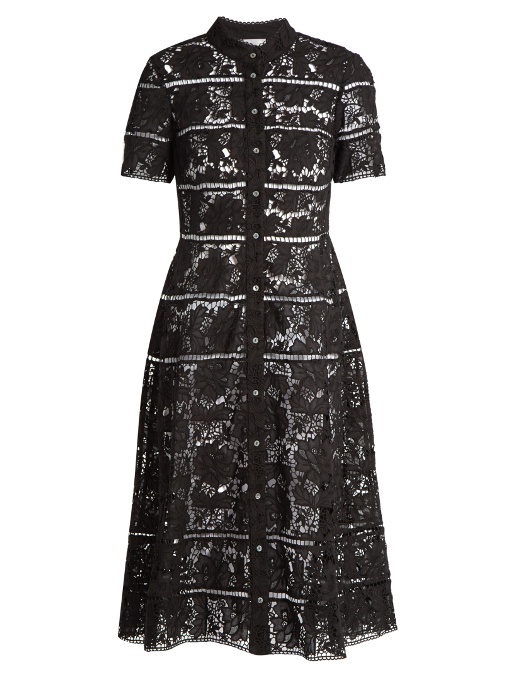 Zimmermann Gossamer Bell-lace Cotton Dress In Black | ModeSens