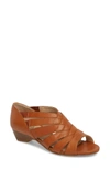 Amalfi By Rangoni Demetra Sandal In Cognac Leather