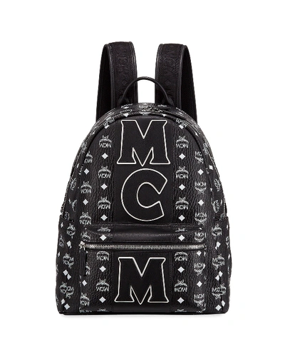 Mcm Men's Exclusive Monogram Backpack In Black