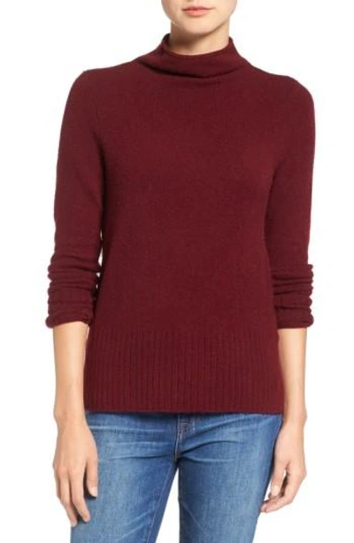 Madewell Inland Rolled Turtleneck Sweater In Heather Cement