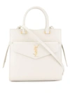Saint Laurent Small Uptown Tote Bag In White
