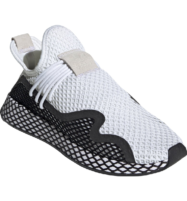 Adidas Originals Deerupt Runner Sneaker In White/ Black/ White | ModeSens