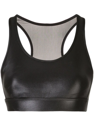 Koral Bermuda Infinity Scoop-neck Sports Bra In Black