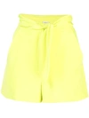 A.l.c Kerry High-waist Tie-front Shorts In Green