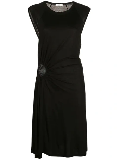 A.l.c Hartwell Sleeveless Side-cutout Ruched Dress In Black