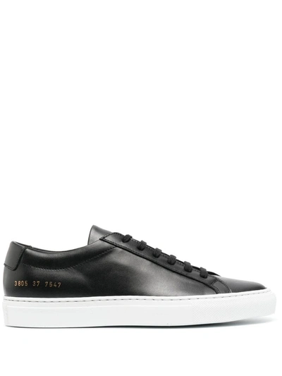 Common Projects Original Achilles Leather Low-top Sneakers In Black