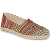 Toms Alpargata Slip-on In Cherry Tomato Woven Fabric