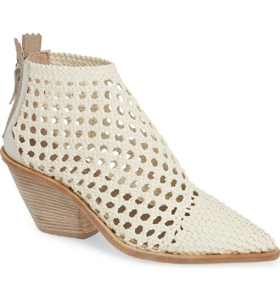 Agl Attilio Giusti Leombruni Woven Western Bootie In Off White