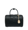 Mcm Essential Monogrammed Leather Boston Satchel In Black | Black