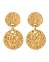 Ben-amun Hammered Round Double Drop Earrings In Gold
