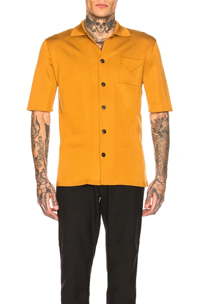 Maison Margiela Interlock Stitch Shirt In Neutral,orange In Cinnamon