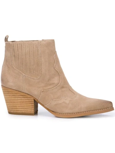 Sam Edelman Winona Western Boots In Neutrals