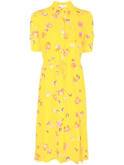 Altuzarra Vittoria Floral-print Silk Midi Dress In Yellow