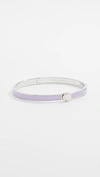 Kate Spade Heritage Spade Thin Enamel Bangle Bracelet In Frozenila