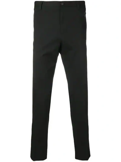 Dolce & Gabbana Bug Embroidered Tailored Trousers In Black