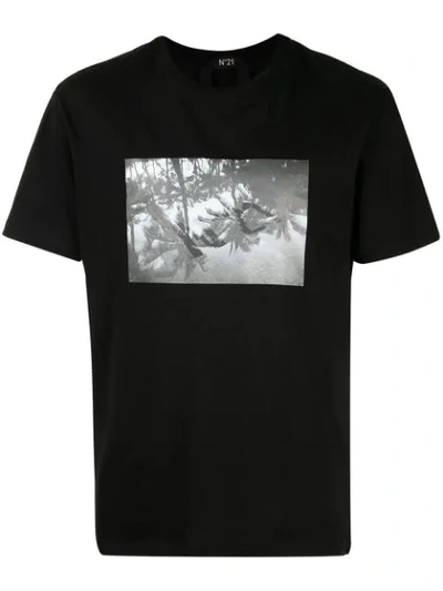 N°21 Graphic Print T-shirt In Black