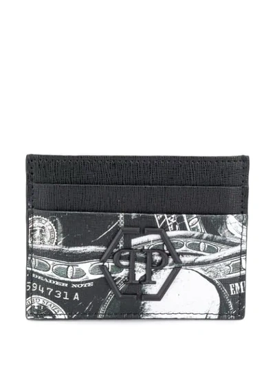 Philipp Plein Money Print Cardholder In Black