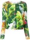 Blugirl Floral Print Cardigan In Green